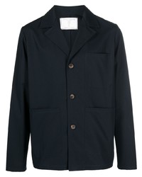 Мужской темно-синий хлопковый пиджак с вышивкой от Societe Anonyme