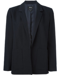 Женский темно-синий хлопковый пиджак от A.P.C.