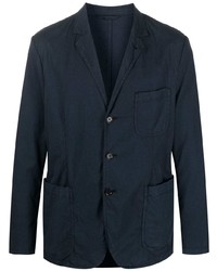 Мужской темно-синий хлопковый пиджак от Aspesi