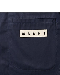 Мужской темно-синий хлопковый пиджак от Marni