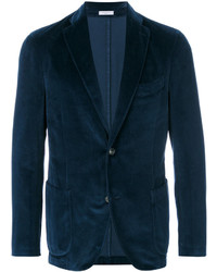 Мужской темно-синий хлопковый пиджак от Boglioli