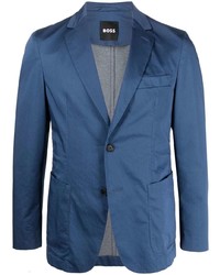 Мужской темно-синий хлопковый пиджак от BOSS