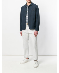 Мужской темно-синий хлопковый пиджак от Altea