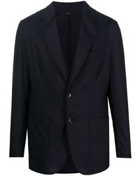 Мужской темно-синий хлопковый пиджак от Brioni