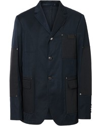 Мужской темно-синий хлопковый пиджак от Burberry