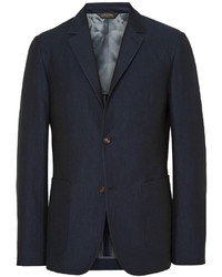 Мужской темно-синий хлопковый пиджак от Calvin Klein Collection
