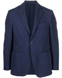 Мужской темно-синий хлопковый пиджак от Caruso