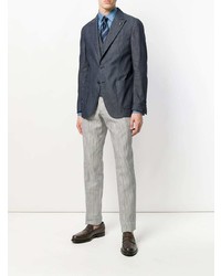 Мужской темно-синий хлопковый пиджак от Gabriele Pasini