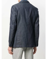 Мужской темно-синий хлопковый пиджак от Gabriele Pasini