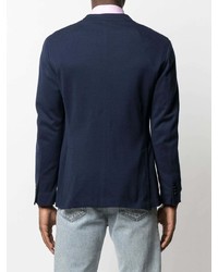 Мужской темно-синий хлопковый пиджак от Boglioli