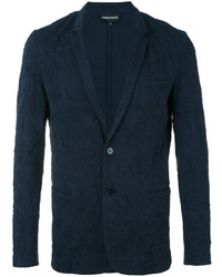 Мужской темно-синий хлопковый пиджак от Emporio Armani