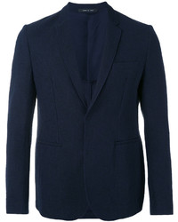 Мужской темно-синий хлопковый пиджак от Emporio Armani