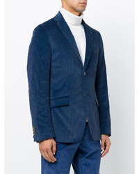 Мужской темно-синий хлопковый пиджак от Etro