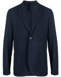 Мужской темно-синий хлопковый пиджак от Harris Wharf London