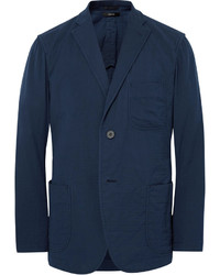 Мужской темно-синий хлопковый пиджак от Issey Miyake