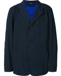 Мужской темно-синий хлопковый пиджак от Issey Miyake