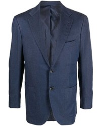 Мужской темно-синий хлопковый пиджак от Kiton