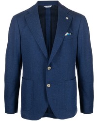 Мужской темно-синий хлопковый пиджак от Manuel Ritz