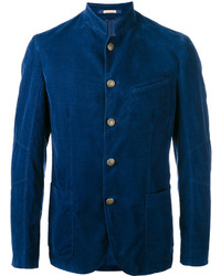 Мужской темно-синий хлопковый пиджак от Massimo Alba