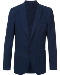 Мужской темно-синий хлопковый пиджак от Officine Generale