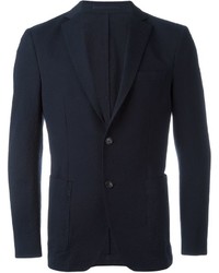 Мужской темно-синий хлопковый пиджак от Officine Generale