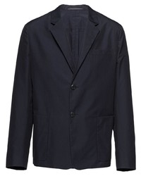 Мужской темно-синий хлопковый пиджак от Prada