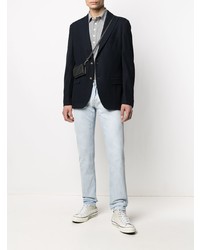 Мужской темно-синий хлопковый пиджак от Eleventy