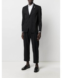 Мужской темно-синий хлопковый пиджак от Lardini