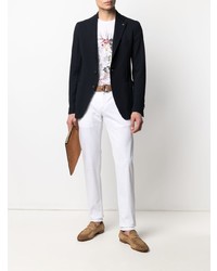 Мужской темно-синий хлопковый пиджак от Tagliatore