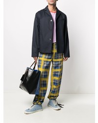 Мужской темно-синий хлопковый пиджак от Marni