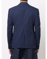 Мужской темно-синий хлопковый пиджак от Versace