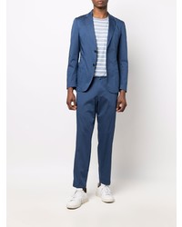 Мужской темно-синий хлопковый пиджак от BOSS