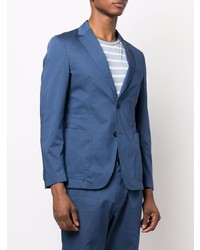 Мужской темно-синий хлопковый пиджак от BOSS