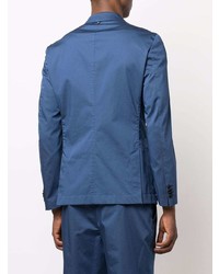 Мужской темно-синий хлопковый пиджак от BOSS