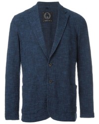 Мужской темно-синий хлопковый пиджак от Tonello