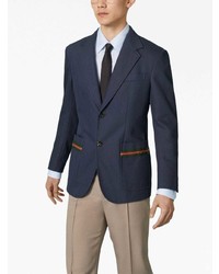 Мужской темно-синий хлопковый пиджак от Gucci