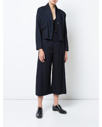 Женский темно-синий хлопковый пиджак от Zero Maria Cornejo