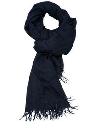 Мужской темно-синий хлопковый шарф от Ami