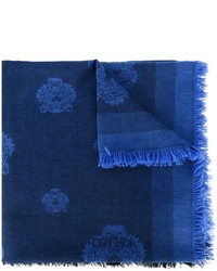 Женский темно-синий хлопковый шарф от Kenzo