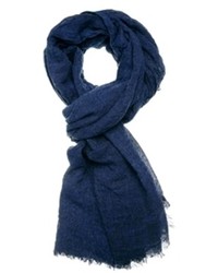 Мужской темно-синий хлопковый шарф от Selected