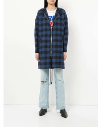 Женский темно-синий худи в шотландскую клетку от Adaptation