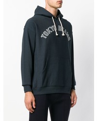 Мужской темно-синий худи с принтом от Champion