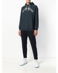 Мужской темно-синий худи с принтом от Champion