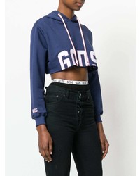 Женский темно-синий худи с принтом от Gcds