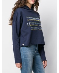 Женский темно-синий худи с принтом от Philipp Plein