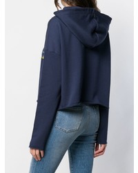 Женский темно-синий худи с принтом от Philipp Plein