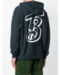 Мужской темно-синий худи с принтом от Champion