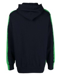 Мужской темно-синий худи с принтом от Moschino