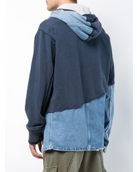 Мужской темно-синий худи с принтом от Greg Lauren