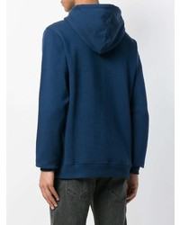 Мужской темно-синий худи с принтом от Dust